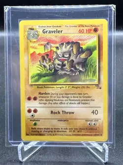 Graveler #75 Non-Holo Pokemon Card Near Mint 37/62 Uncommon Fossil Set 1999 - Image 1