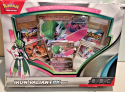 Pokemon TCG Iron Valiant ex Box 1 Foil Promo Card, 4 Booster Packs * BOX DAMAGE - Image 2