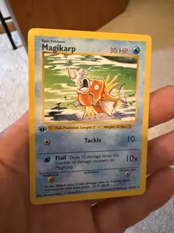Pokemon Card - Magikarp Base Set (Shadowless) 1st Edition 35/102 Non Holo - Image 1