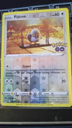 061/078 Pidove Common Reverse Holo Card : Pokemon GO Trading Card Game TCG - Image 1