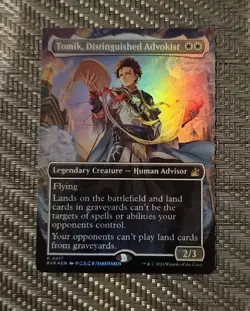 Tomik, Distinguished Advokist - Anime Borderless FOIL - Ravnica Remastered - NM - Image 1