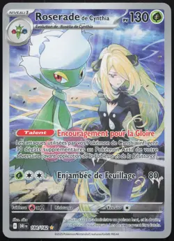 Carte Pokemon Roserade de Cynthia 184/182 Rivalites Destinees Francais - Image 1