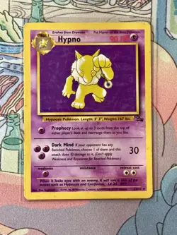 TCG Pokemon English Vintage Hypno 23/62 Fossil Regular - Image 1