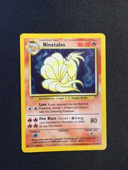 Ninetales 12/102 Holo Rare Pokemon 1999 Unlimited Base Set - Image 1