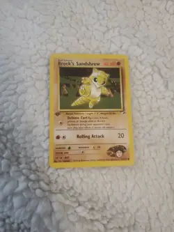 Pokemon Gym Heroes 1st Edition Regular Finish Brock's Sandshrew 71/132 NM OC1089 - Image 2