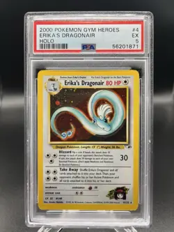 Erika's Dragonair 4/132 Holo Gym Heroes Pokemon PSA 5 EX - Image 1