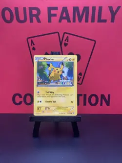 Pikachu 20/108 Build-A-Bear Stamped Promo Regular Pokemon TCG 2016 MP - Image 1