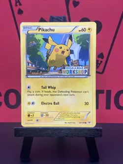 Pikachu 20/108 Build-A-Bear Stamped Promo Regular Pokemon TCG 2016 MP - Image 2