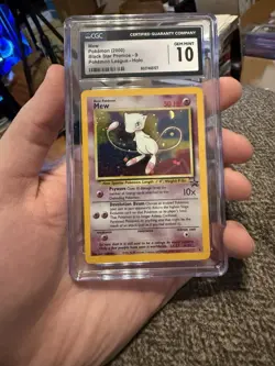 2000 POKEMON BLACK STAR PROMO HOLO POKEMON LEAGUE #9 MEW CGC 10 GEM MINT - Image 1