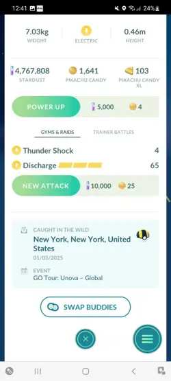 Pokemon Go Shiny Pikachu Wearing Nate's Red Visor - Image 2