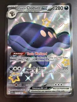 Paldean Clodsire ex - 219/091 - Pokemon Paldean Fates Shiny Full Art Rare NM - Image 1