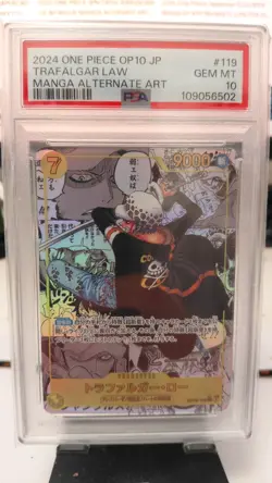 PSA 10 Trafalgar Law OP10-119 Manga ALT ART Parallel One Piece Card Japanese - Image 1
