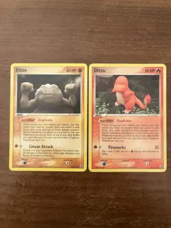 Ditto Charmander 61/113 Geodude 62/113 Set Delta Species Pokemon Card Yuka Morii - Image 1