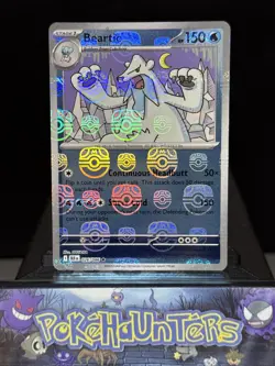 Pokemon Card Beartic 026/086 Black Bolt MasterBall Reverse Holo NM - Image 1