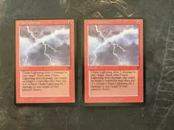 *** LEGENDS 2x Chain Lightning *** NM Clean! - DUTY PAID - Magic MtG - Image 1