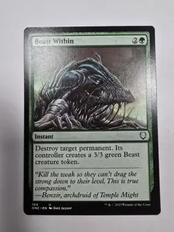 Beast Within Commander: Phyrexia: All Will Be One Regular Magic The Gathering - Image 1