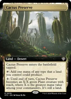 Cactus Preserve EXTENDED - 0076 - Rare - Outlaws of Thunder Junction OTC MTG - Image 1