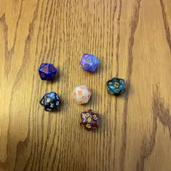 Magic The Gathering: Oversized Spindown Dice. Set Of 6. Preowned - Image 1