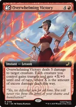 Overwhelming Victory Extended Art Avatar: The Last Airbender NM MTG - Image 1
