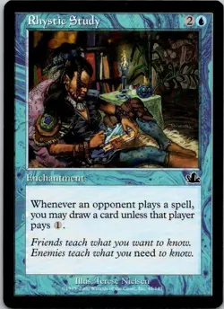 MTG Magic The Gathering Rhystic Study Prophecy Played See Scan I - Image 1