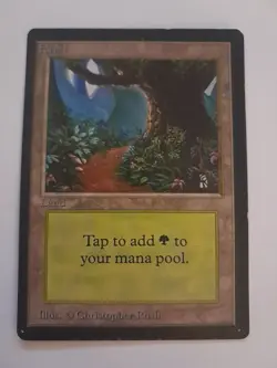 Forest MP MTG Magic the Gathering Beta Basic Land (B) - Image 1