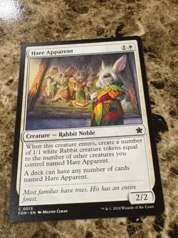 HARE APPARENT Magic MTG Foundations - Image 1