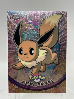 Eevee #133 - Topps Chrome Series 2 Pokemon Card Played - Image 1