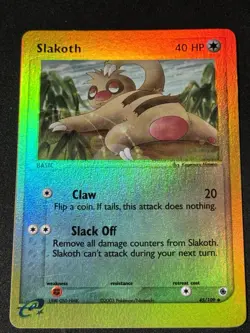 Pokemon Ruby and Sapphire Slakoth 45/109 Reverse Holo Uncommon 2003 NM - Image 2