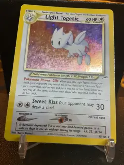 Vintage Holographic WOTC Pokemon Card - Light Togetic 15/105 - Neo Destiny - Image 1
