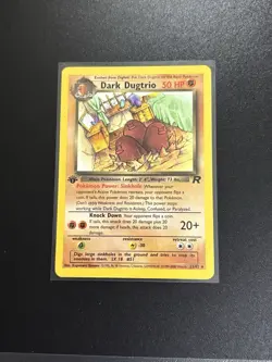Dark Dugtrio 1st Edition Vintage Rare Non Holo Pokemon Card NM #23/82 WOTC 1999 - Image 1