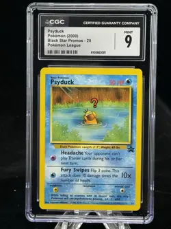 Psyduck #20 Black Star Pokemon League Promo 2000 CGC 9 ?? - Image 1