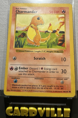 Charmander #46/102 - Shadowless - LP - Base Set - WOTC Pokemon - Image 1