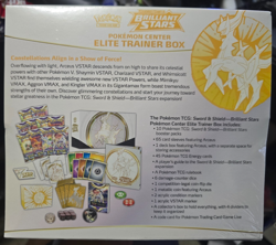POKEMON TCG BRILLIANT STARS POKEMON CENTER EXCLUSIVE ELITE TRAINER BOX ETB - Image 1