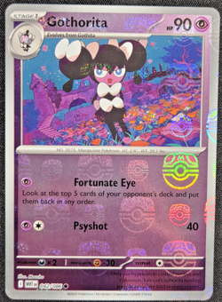 Pokemon Gothorita TCG Card White Flare Sv: 042/086 Master Ball Reverse Holo - Image 1