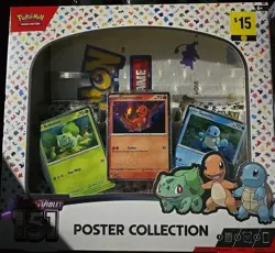 Pokemon 151 Poster Collection Box - 3 Booster Packs + Promos Sealed 820650853166 - Image 1