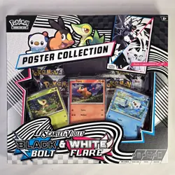 Pokemon TCG SV10.5 Black Bolt & White Flare Unova Poster Collection Box Sealed - Image 1