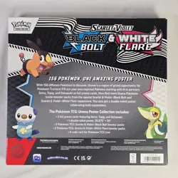 Pokemon TCG SV10.5 Black Bolt & White Flare Unova Poster Collection Box Sealed - Image 3