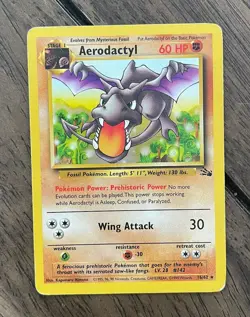 Pokemon TCG Aerodactyl Fossil Card 16/62 Unlimited Rare - LP/MP Condition! - Image 3