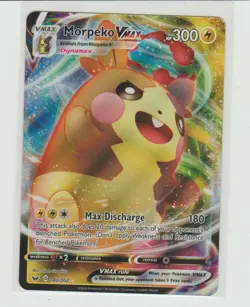 Morpeko VMAX Full Art Holo Pokemon Card Sword & Shield 080/202 - Image 1