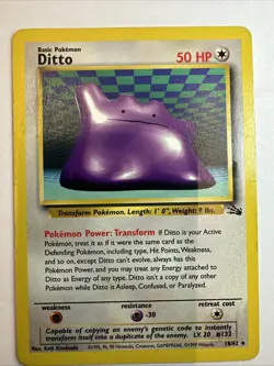Ditto 18/62 Fossil Rare Pokemon TCG LP/NM Wotc Non Holo - Image 1