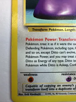 Ditto 18/62 Fossil Rare Pokemon TCG LP/NM Wotc Non Holo - Image 4