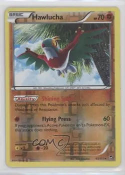 Hawlucha Reverse Foil Pokemon XY Furious Fists #63 - Image 1