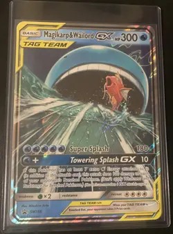 Magikarp & Wailord GX SM166 JUMBO Pokemon Card LP/NM - Image 1