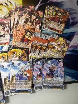 Konosuba 2 English 150+ Card Lot Weiss Schwarz CC / CR / R / RR Re Edit - Image 1