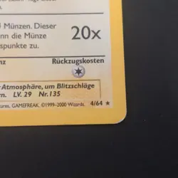 Pokemon Karte - Jolteon Blitza 4/64 Jungle Dschungel Deutsch Holo Rare - Image 4