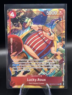 OP09-015 TREASURE RARE Lucky Roux English One Piece Card - Image 1