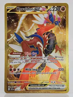 Koraidon ex 254/198 - Gold Secret Rare - Scarlet & Violet Pokemon Card - Image 1
