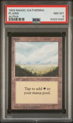 Plains - Alpha - MTG - NM to Mint - PSA 8. - Image 1