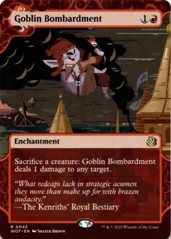 MTG Goblin Bombardment Wilds of Eldraine: Enchanting Tales NM R Magic - Image 1