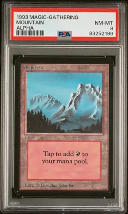 Mountain - Alpha - MTG - NM to Mint - PSA 8. More MTG in Store - Image 1